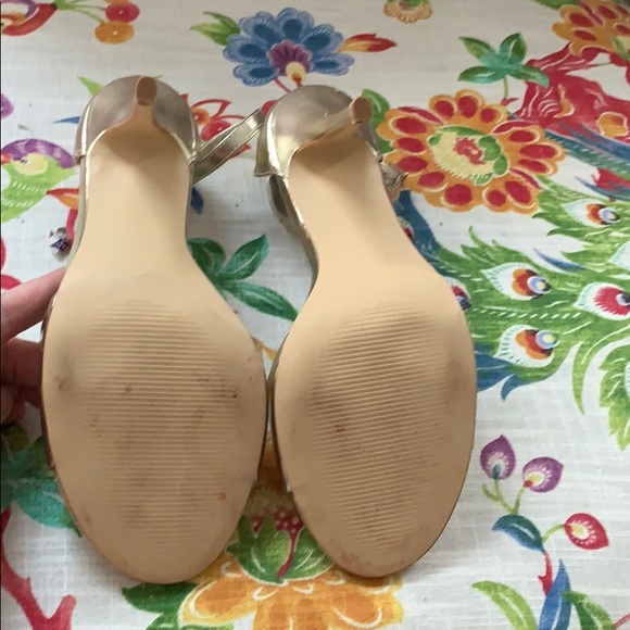 Metallic Gold Strappy Stiletto - Picture 4 of 7